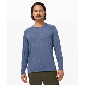 Lululemon Metal Vent Tech Long Sleeve Shirt Mens Large Blue Heathered Training